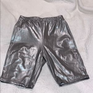 Silver Bike Shorts Motel Size S
